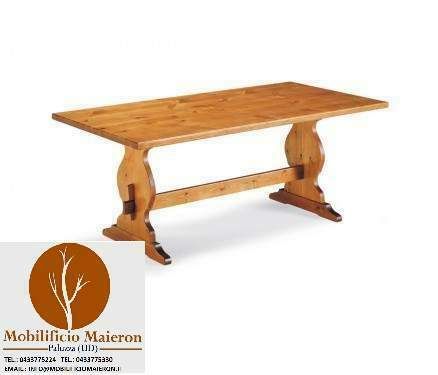 Tavolo In Legno Per Pub Ristorante Pizzerie 150x80sp4 Gamba Fratino Cod 801