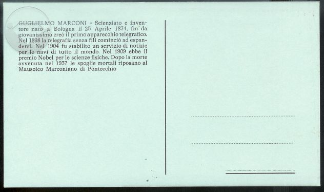 1974 Cartoline 100° nascita GUGLIEMO MARCONI - Foto 2