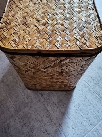 Cesta In Vimimi Intrecciato Rettangolare - Foto 3