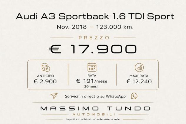 AUDI A3 SPB 1.6 TDI Sport - Foto 6