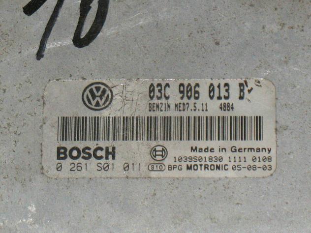 0261S01011 ECU VW POLO 1.4 FSI 0261S01011 03C906013B, MED7.5.11 - Foto 2