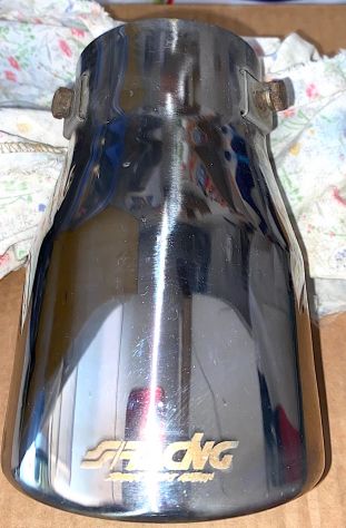 Terminale di Scarico in Acciaio Inox Ovale e Inclinato Simoni Racing TRX/24