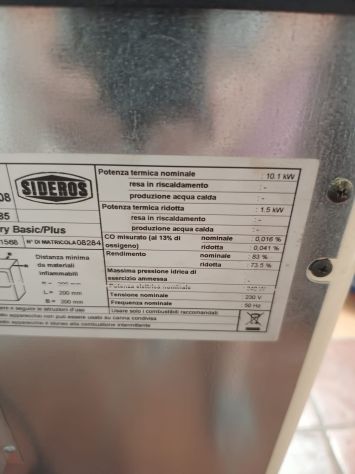 Stufa a pellet Sideros 10kw, usata pochissimo, perfetta in tutte le sue parti, - Foto 2