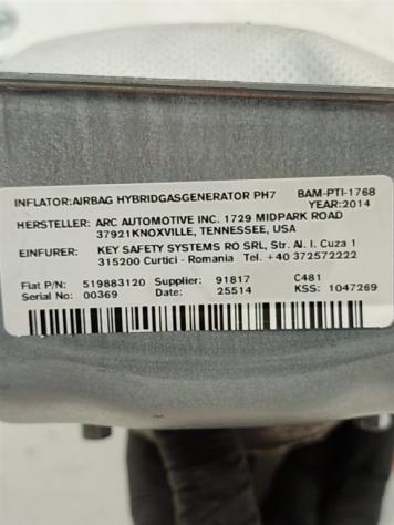 AIRBAG PASSEGGERO FIAT 500 L Serie (351_352) 519883120 199B4000 (12) - Foto 3