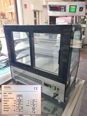 vetrina refrigerata ventilata con vetri curvi usata - Foto 2