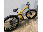 Bicicletta Fat Bike Pieghevole gialla (non elettrica)