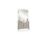 Mobile bagno con marmo e specchiera moderno laccato cod 7302