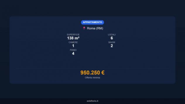 Immobile in asta di 138 m² con più di 5 locali in vendita a Roma - Foto 15