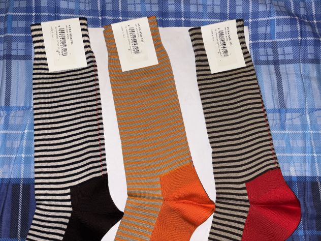 3 PAIA CALZE NUOVE DA UOMO FIRMATE ORIGINALI”PAUL SMITH”MADE IN ITALY - Foto 8