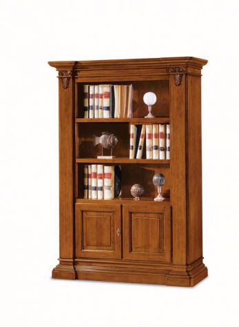 Libreria con 2 ripiani e 2 porte stile arte povera Cod 11420