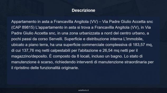 Immobile in asta di 183 m² con più di 5 locali in vendita a Francavilla Angitola - Foto 7