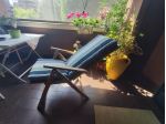 Poltrona pieghevole in legno con cuscino (Ikea)