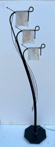Lampada da terra ferro e vetro