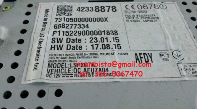 Opel Corsa E 2015 Radio display 42338878 - Foto 2