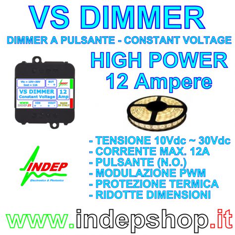 Dimmer Led a pulsante 288W 12A - Professionale Made in Italy - Foto 3