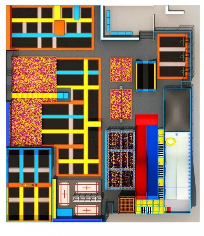 Attrezzature per Trampoline park per bambini per sale festa e parco giochi - Foto 2