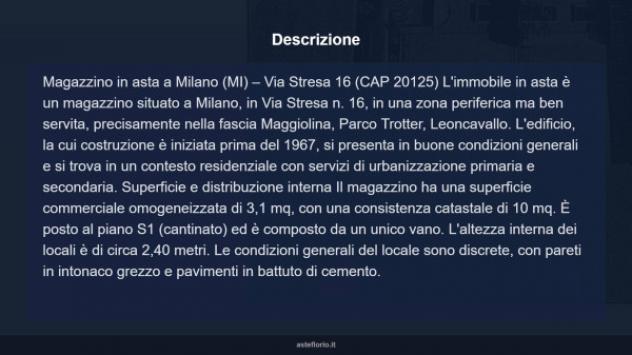 Immobile in asta di 3 m² in vendita a Milano - Foto 8