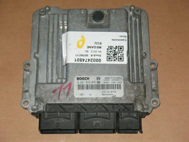 0281019075 ECU RENAULT MEGANE SCENIC 1.6 0281019075 237101074R EDC17C42