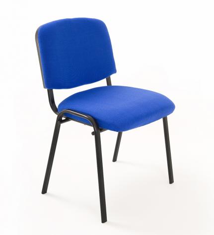 Sedie, Poltroncine Conferenza Ufficio Impilabili per le sale d'attesa - BLU in TESSUTO – NUOVE - Foto 3