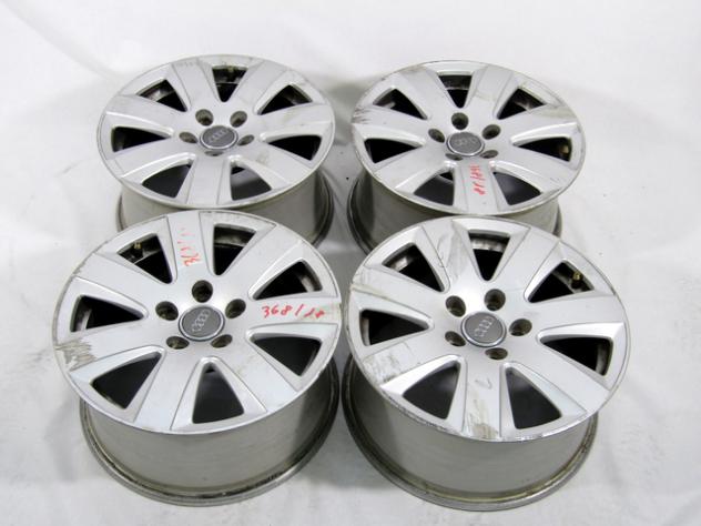 4F0601025AJ SET 4 CERCHI IN LEGA DA 16 POLLICI 5 FORI 7,5JX16H2 ET 45 AUDI A6 SW 2.7 D 132KW AUT 5P (2007) RICAMBIO USATO LEGGERMENTE GRAFFIATI, INTER