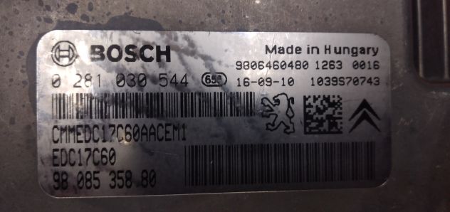 CENTRALINA MOTORE BOSCH 0281030544 EDC17C60 PEUGEOT 308 - Foto 4