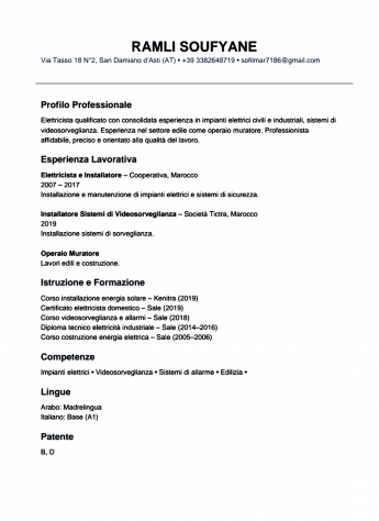 Cerco lavoro qualsiasi