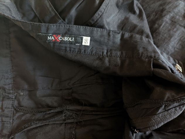 Pantaloni leggeri estivi neri Max Casoli 56 - Foto 2