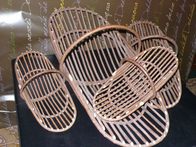 Etnico cesti legno rattan - Foto 2