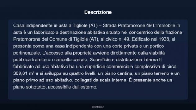 Immobile in asta di 309 m² con più di 5 locali in vendita a Tigliole - Foto 3