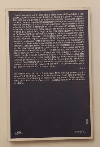 Innamoramento e amore di Francesco Alberoni Ed.Garzanti, novembre 1979 ottimo - Foto 3