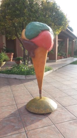 Gelato in fiberglass:  Insegna cono gelato per esterno. Disponibile a FIRENZE - Foto 3