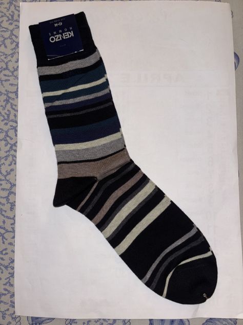 CALZE NUOVE DA UOMO FIRMATE ORIGINALI KENZO,MADE IN ITALY,N’42-44,IN COTONE