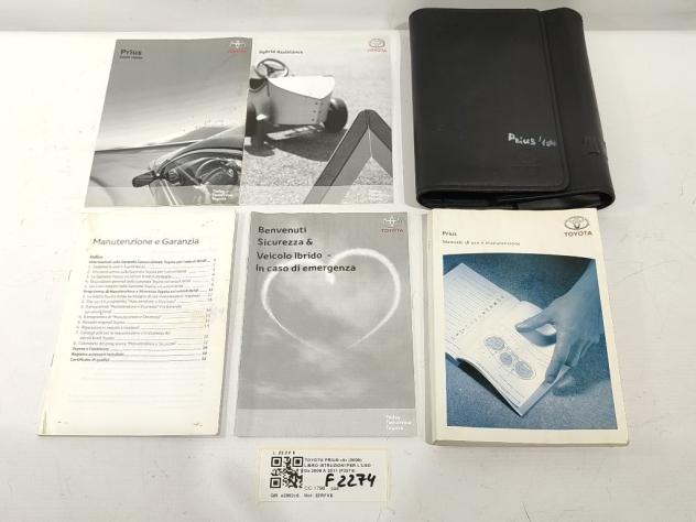 LIBRETTO USO E MANUTENZIONE TOYOTA Prius 3° Serie 2ZRFXE (0916)
