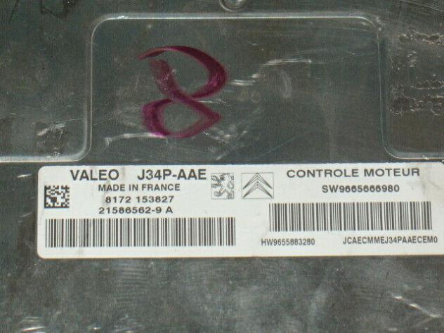 9665666980 ECU CITROEN PEUGEOT VALEO J34P-AAE SW 9665666980 HW 9655883280 - Foto 4