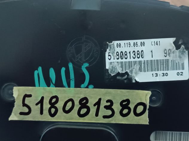Lancia musa quadro strumenti contachilometri 518081380 - Foto 3
