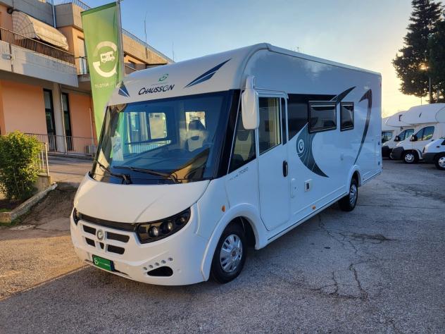 MOTORHOME CHAUSSON DUCATO BASCULANTE GARAGE CLIMATIZZATORE LETTI CASTELLO POSTERIORI GENERALI CAMPER USATI 492 - Foto 2