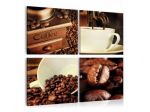 Quadro Con Il Caffè - 4 Quadri - ARREDALACASA