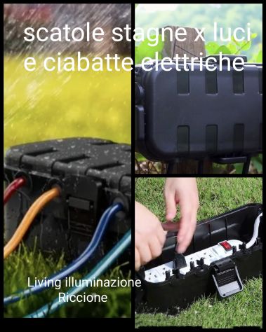Scatole stagne per multiple e ciabatte o spine per luci esterne da giardino - Foto 2