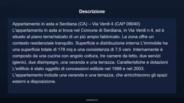 Immobile in asta di 178 m² con più di 5 locali in vendita a Serdiana - Foto 3