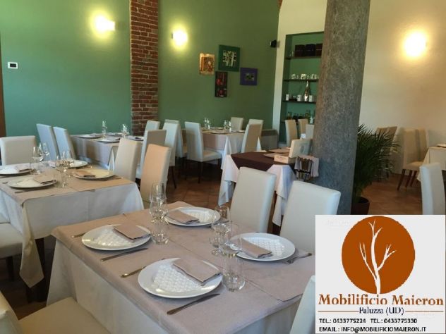 Set Tavoli E Sedie Cod 100 In Legno Per Arredamento Ristorante Bar Pizzeria Pub - Foto 7