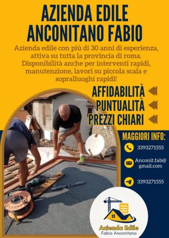 Muratore con esperienza pluriennale disponibile per lavori di ristrutturazione