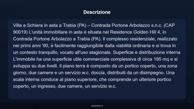 Immobile in asta di 195 m² con più di 5 locali in vendita a Trabia - Foto 4