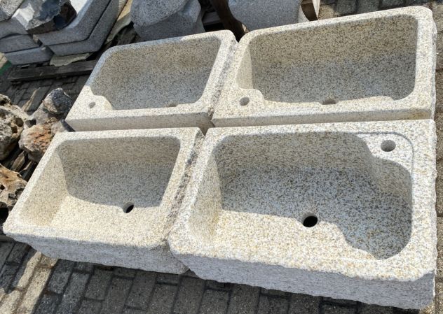 Lavello lavandino per cucina in pietra granito diorite 60cm - Foto 2