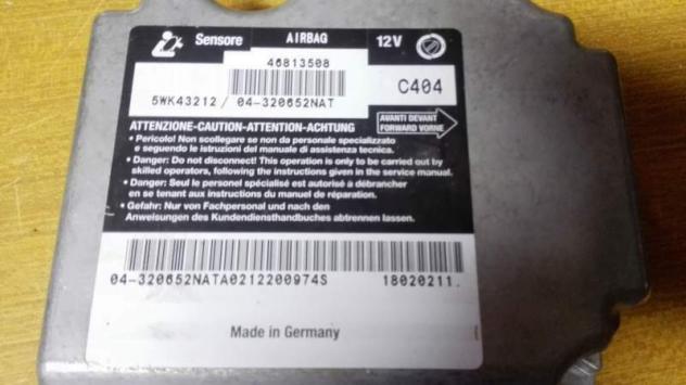 Centralina Sensore Air Bag Fiat Multipla 1 serie 2002 - Foto 3