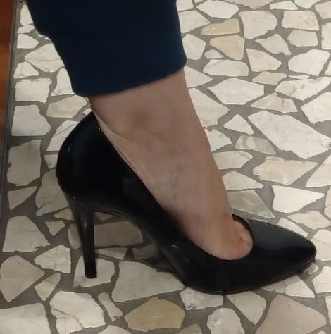 DECOLLETE NERE IN VERNICE ZARA TACCO 12 - Foto 8