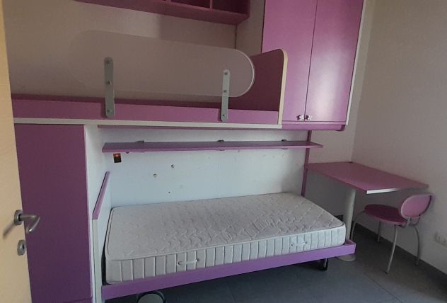 Cameretta a Ponte a Soppalco a doppio letto, letto sotto con ruote - Foto 7