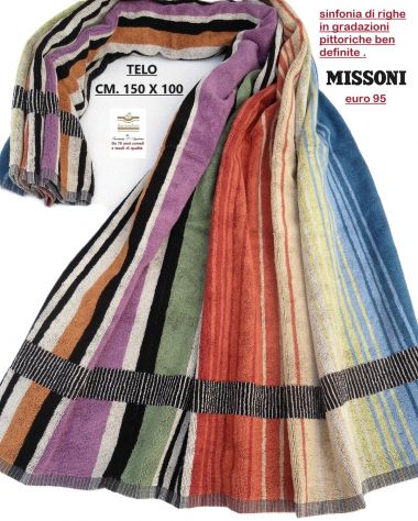 Teli spugna MISSONI , mare piscina bagno ecc. unisex varie misure e prezzi - Foto 3
