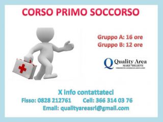 Corso primo soccorso (sicurezza nei luoghi di lavoro)