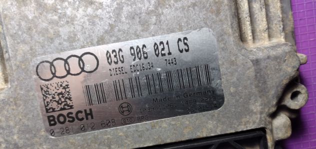 CENTRALINA MOTORE AUDI A3 1.9 TDI BOSCH 0 281 012 608, 0281012608, DIESEL EDC16U - Foto 2