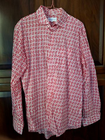 camicia estate uomo, Indigo Island, squali motif 100% cotone - Foto 2